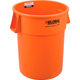 Global Industrial™ Plastic Trash Can - 55 Gallon Bright Orange — Keller ...