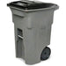 Toter Heavy Duty Two-Wheel Trash Cart, 64 Gallon Graystone - ANA64-10827